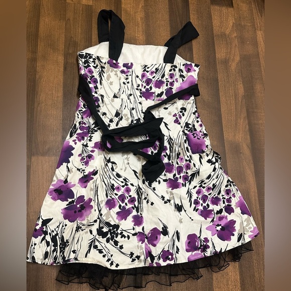 BCX Purple Pleated A-line Sundress for Wedding Guest - Picture 5 of 8